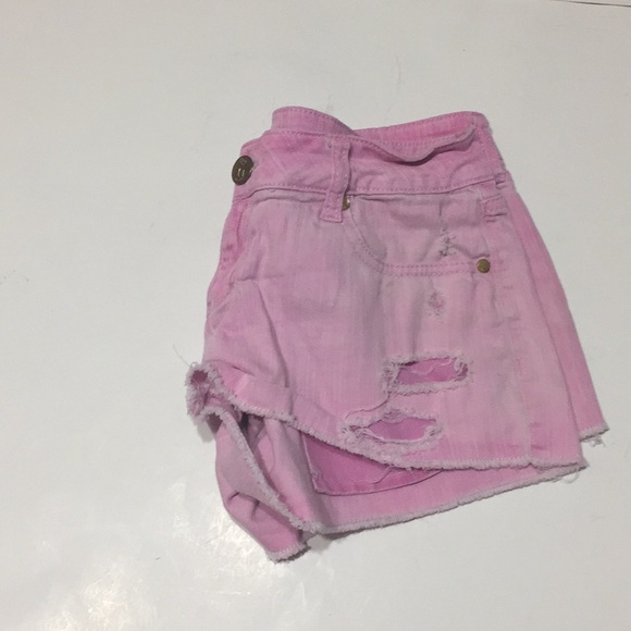 Decree pink distressed jean shorts - Picture 4 of 5